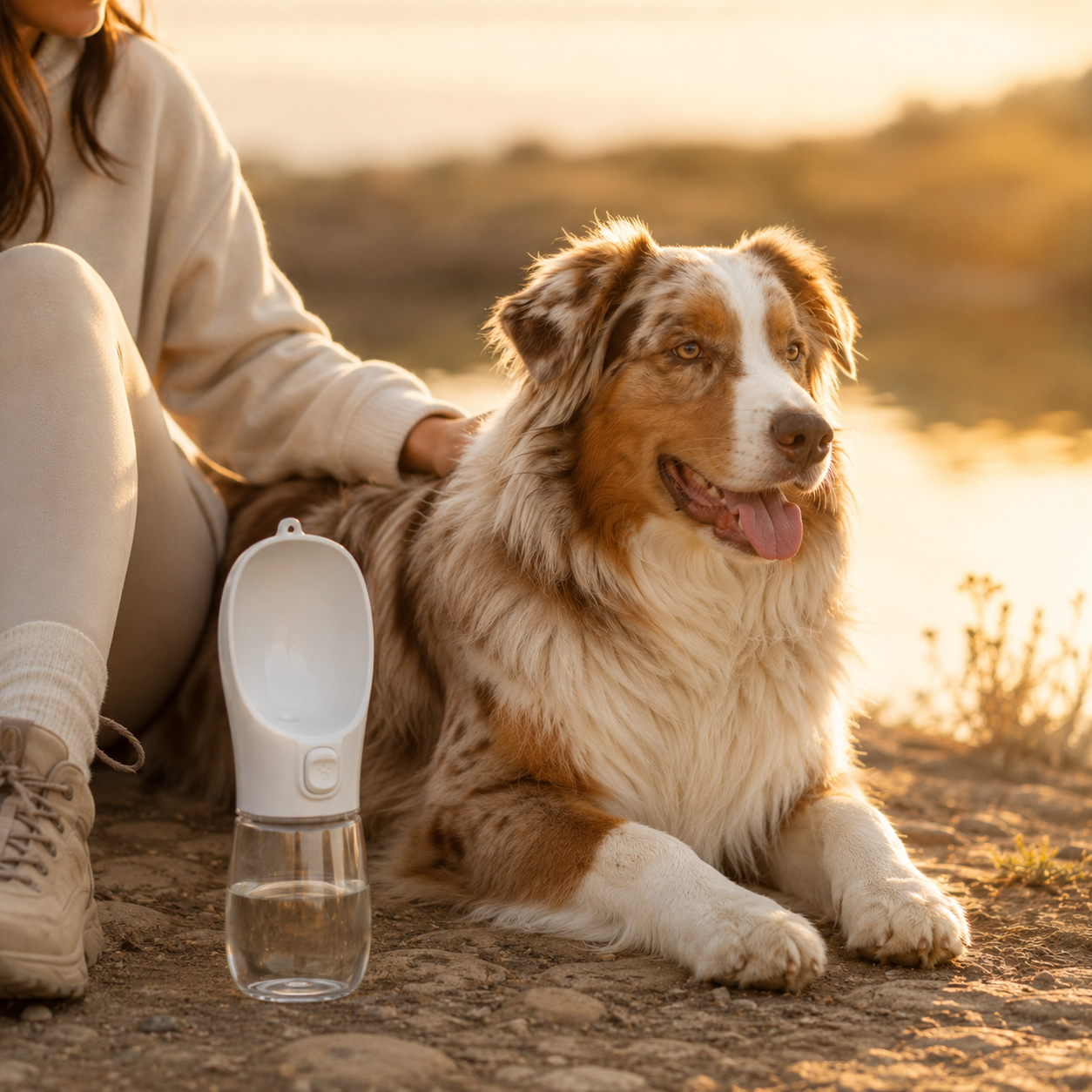 Portable Pet Water Bottle | Leak-Proof Travel Bottle & Bowl for Dogs On the Go