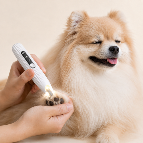 Pet LED Paw Trimmer | Whisper-Quiet Cordless Clipper with LED Light for Precise Paw Grooming