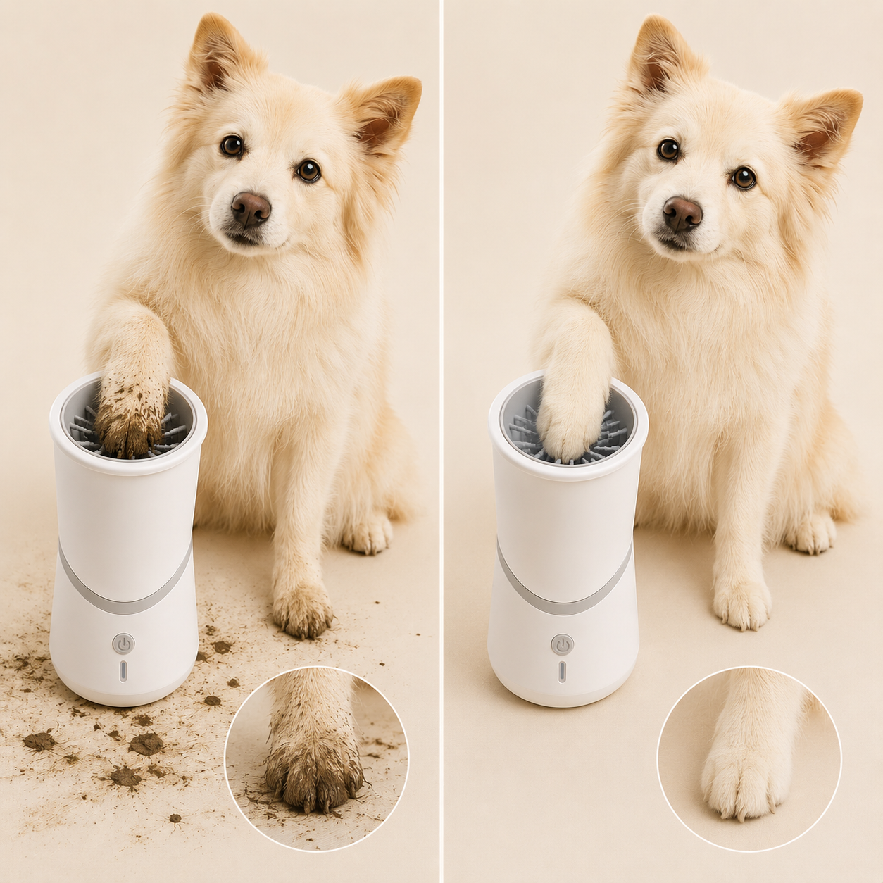 Electric Pet Paw Washer | Automatic Muddy-Paw Cleaner with Soft Silicone Bristles