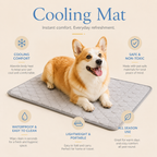 Self-Cooling Pet Mat | Instant Cooling Gel Pad for Dogs & Cats — No Water, No Electricity, No Freezing