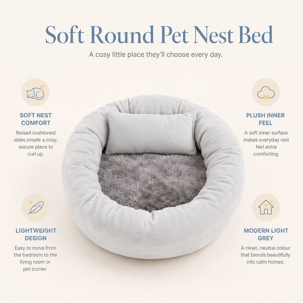 Soft Round Pet Nest Bed