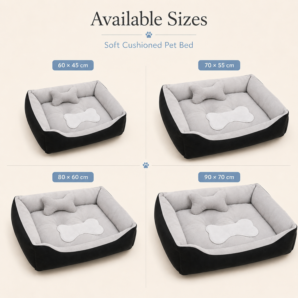 Soft Cushioned Pet Bed